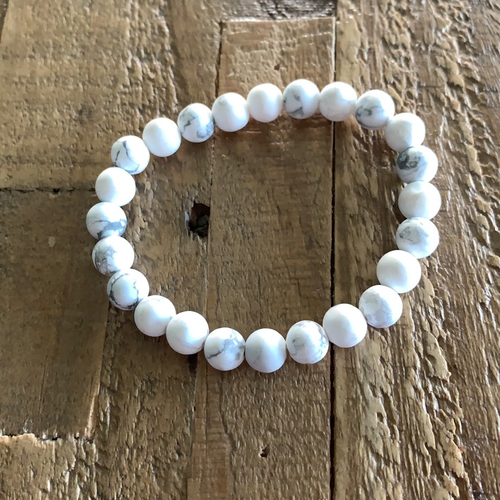 Mala prayer howlite bracelet